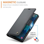 For Samsung Galaxy S20 FE / S20 FE 5G / S20 FE 2022 / S20 Lite Leather Case CASEME 023 RFID Blocking 3 Card Slot Mobile Cover