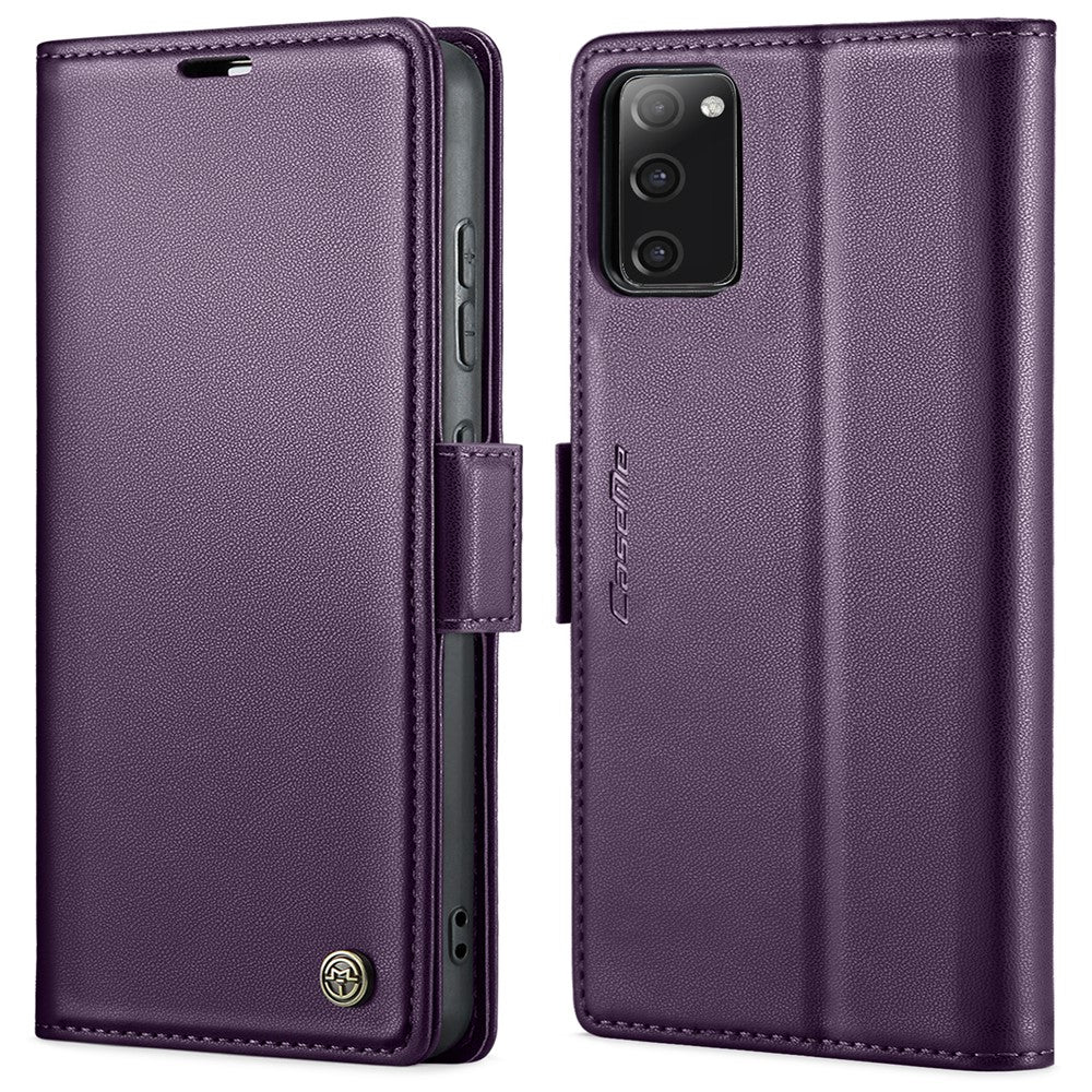 For Samsung Galaxy S20 FE / S20 FE 5G / S20 FE 2022 / S20 Lite Leather Case CASEME 023 RFID Blocking 3 Card Slot Mobile Cover