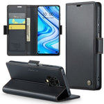 For Xiaomi Redmi Note 9S 4G / Note 9 Pro 4G / Note 9 Pro Max Leather Case CASEME 023 RFID Blocking 3 Card Slot Mobile Cover