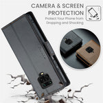 For Xiaomi Redmi Note 9S 4G / Note 9 Pro 4G / Note 9 Pro Max Leather Case CASEME 023 RFID Blocking 3 Card Slot Mobile Cover