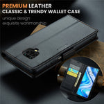 For Xiaomi Redmi Note 9S 4G / Note 9 Pro 4G / Note 9 Pro Max Leather Case CASEME 023 RFID Blocking 3 Card Slot Mobile Cover