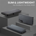For Samsung Galaxy S21 FE 5G Leather Case CASEME 023 RFID Blocking 3 Card Slot Mobile Cover