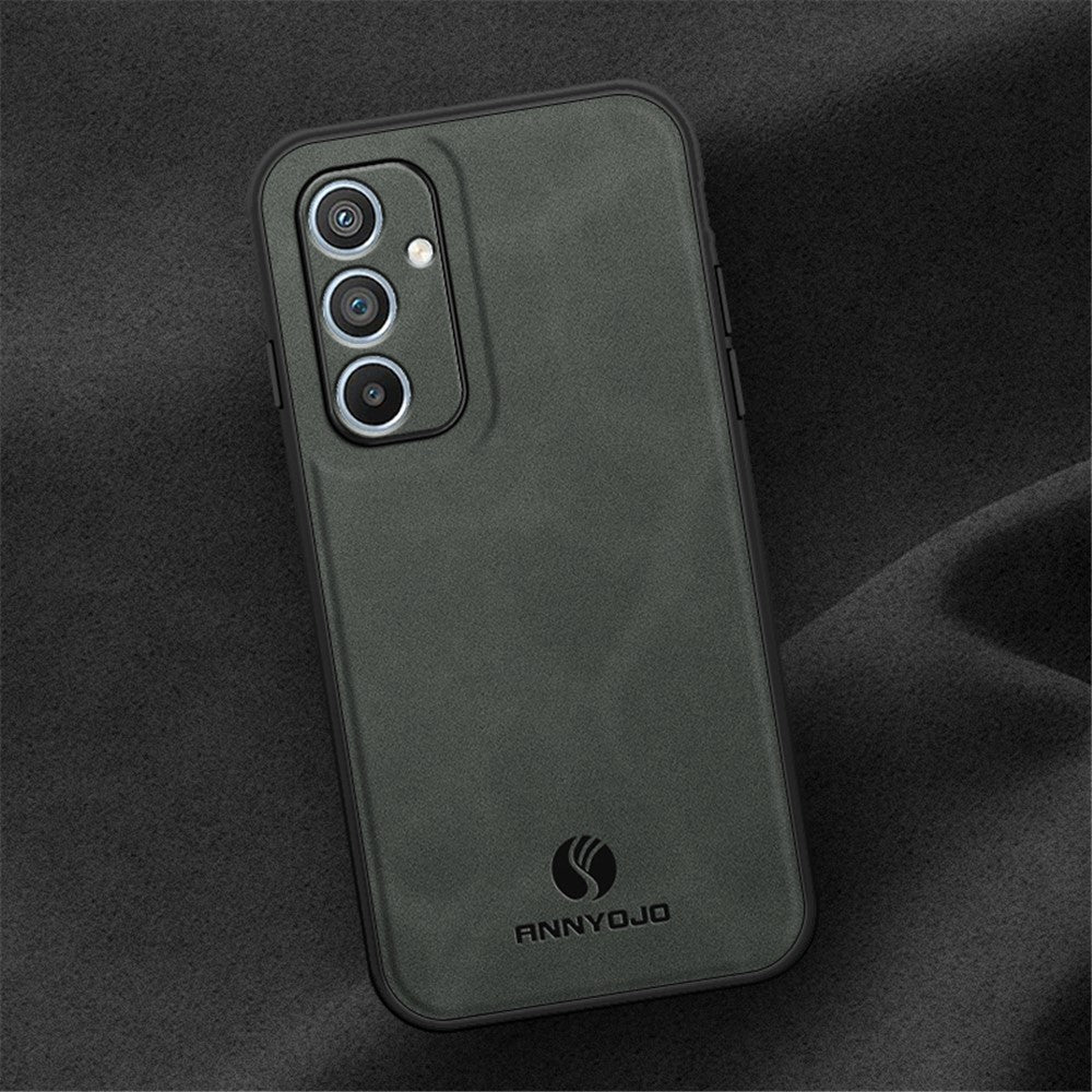 ANNYOJO Til Samsung Galaxy A34 5G telefoncover PU-læderbelagt PC+TPU etui understøtter magnetisk bilholder