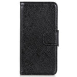 For iPhone 15 Pro Split Leather Phone Case Nappa Texture Shockproof Cover with Stand Wallet