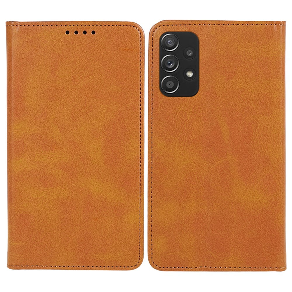 For Samsung Galaxy A32 5G / M32 5G Wallet PU Leather Phone Cover Calf Texture Stand Phone Case