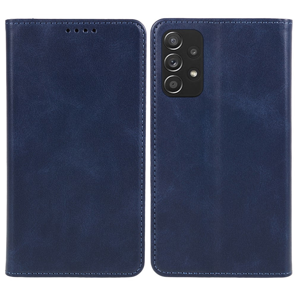 For Samsung Galaxy A32 5G / M32 5G Wallet PU Leather Phone Cover Calf Texture Stand Phone Case