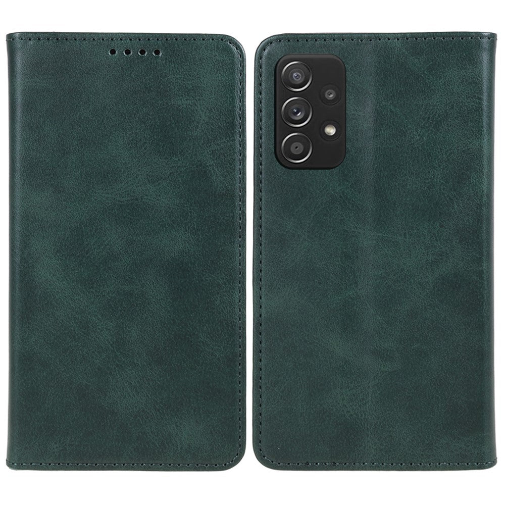 For Samsung Galaxy A32 5G / M32 5G Wallet PU Leather Phone Cover Calf Texture Stand Phone Case