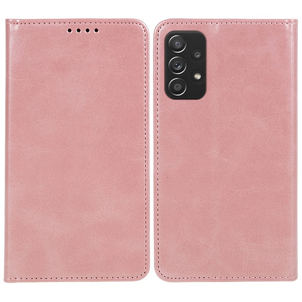 For Samsung Galaxy A32 5G / M32 5G Wallet PU Leather Phone Cover Calf Texture Stand Phone Case