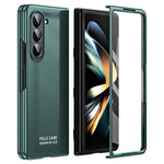 For Samsung Galaxy Z Fold5 5G Phone Case Hard PC Scratch Resistant Cover with Tempered Glass Film