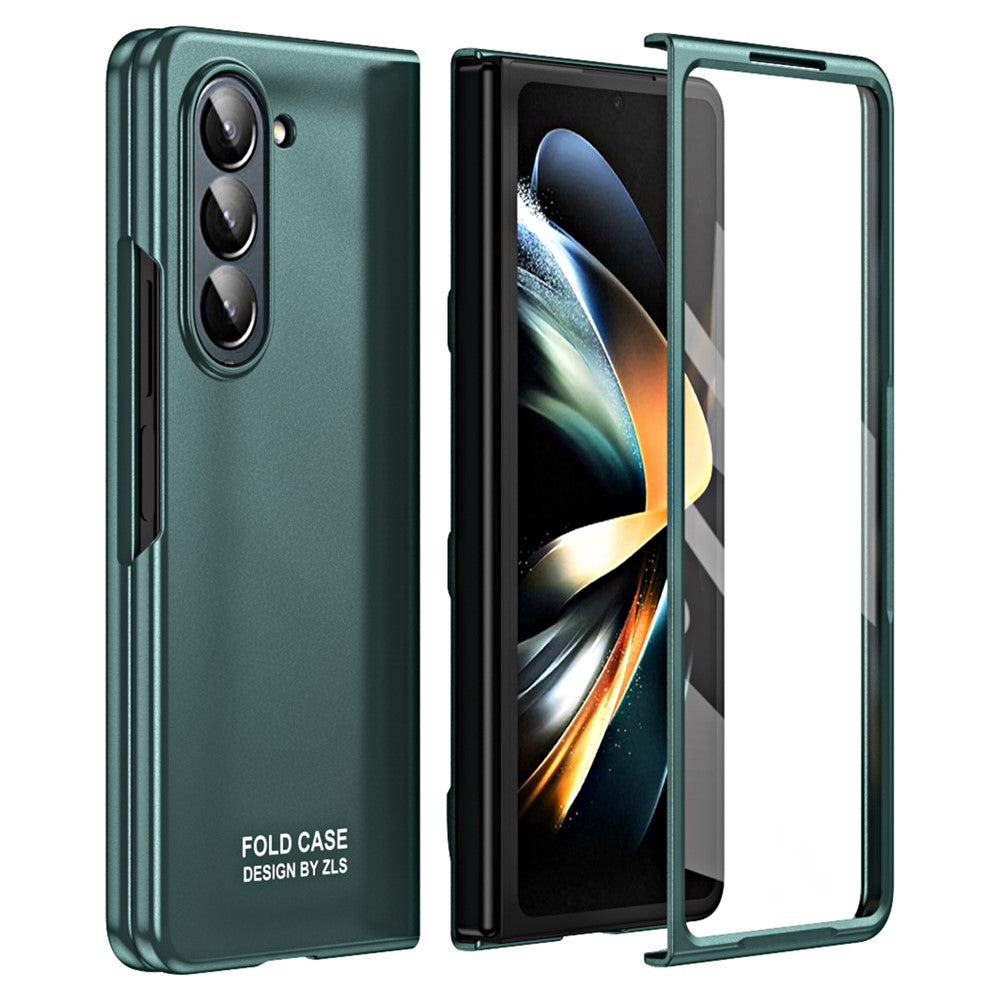For Samsung Galaxy Z Fold5 5G Phone Case Hard PC Scratch Resistant Cover with Tempered Glass Film