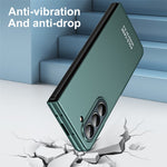 For Samsung Galaxy Z Fold5 5G Phone Case Hard PC Scratch Resistant Cover with Tempered Glass Film