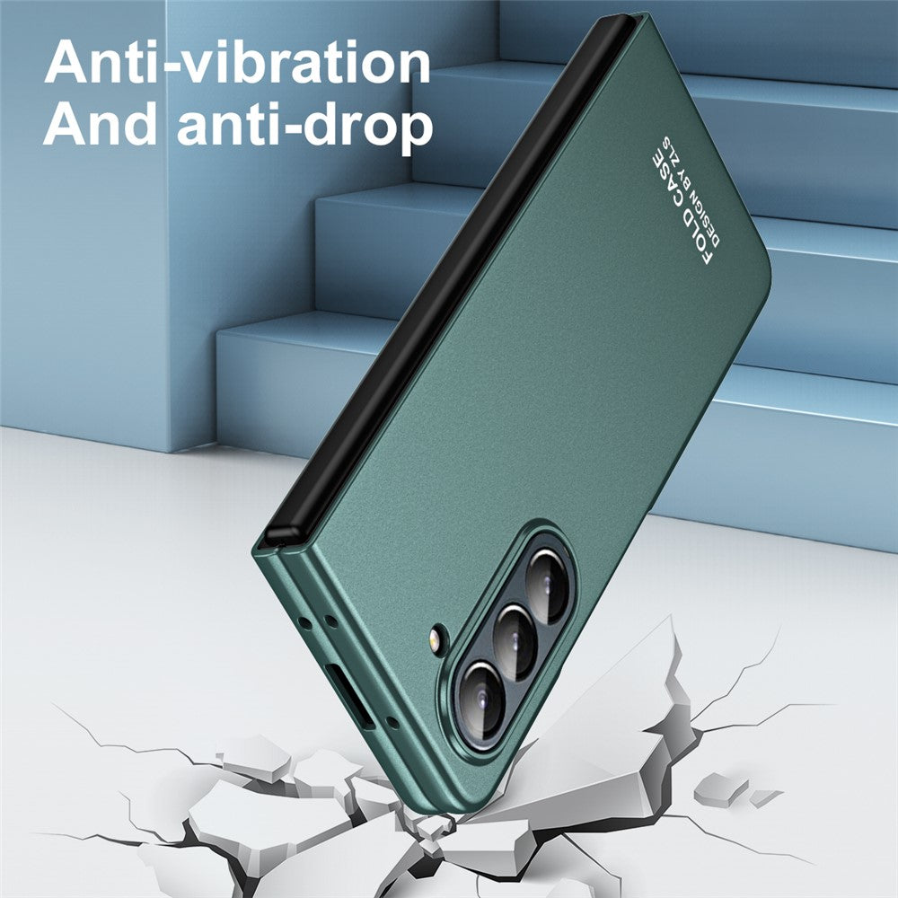 For Samsung Galaxy Z Fold5 5G Phone Case Hard PC Scratch Resistant Cover with Tempered Glass Film