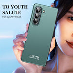 For Samsung Galaxy Z Fold5 5G Phone Case Hard PC Scratch Resistant Cover with Tempered Glass Film