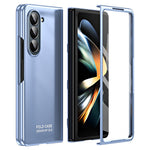 For Samsung Galaxy Z Fold5 5G Phone Case Hard PC Scratch Resistant Cover with Tempered Glass Film