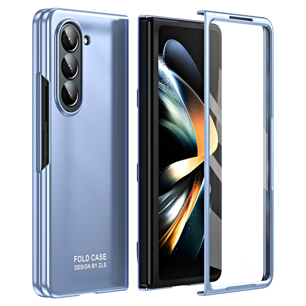 For Samsung Galaxy Z Fold5 5G Phone Case Hard PC Scratch Resistant Cover with Tempered Glass Film
