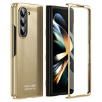 For Samsung Galaxy Z Fold5 5G Phone Case Hard PC Scratch Resistant Cover with Tempered Glass Film