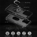 Xiaomi Redmi Note 12 4G Stödmobilskal PC+TPU-skydd med inbyggd magnetisk hållare Metallplåt