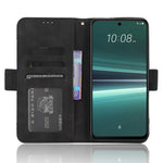 Til HTC U23 Pro 5G Pung-cover i PU-læder med flere kortpladser og stander