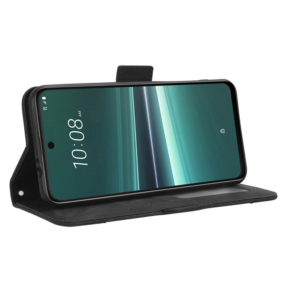 Til HTC U23 Pro 5G Pung-cover i PU-læder med flere kortpladser og stander
