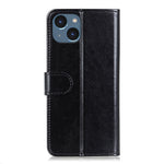 Cell Phone Case Wallet for iPhone 15 , Anti-Scratch Crazy Horse Texture PU Leather Stand Phone Cover