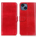 Cell Phone Case Wallet for iPhone 15 , Anti-Scratch Crazy Horse Texture PU Leather Stand Phone Cover