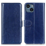 Cell Phone Case Wallet for iPhone 15 , Anti-Scratch Crazy Horse Texture PU Leather Stand Phone Cover