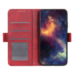 For iPhone 15 Pro Wallet Stand Phone Case Cowhide Texture Full Protection PU Leather Cover Shell