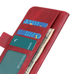 For iPhone 15 Pro Wallet Stand Phone Case Cowhide Texture Full Protection PU Leather Cover Shell