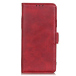 For iPhone 15 Pro Wallet Stand Phone Case Cowhide Texture Full Protection PU Leather Cover Shell