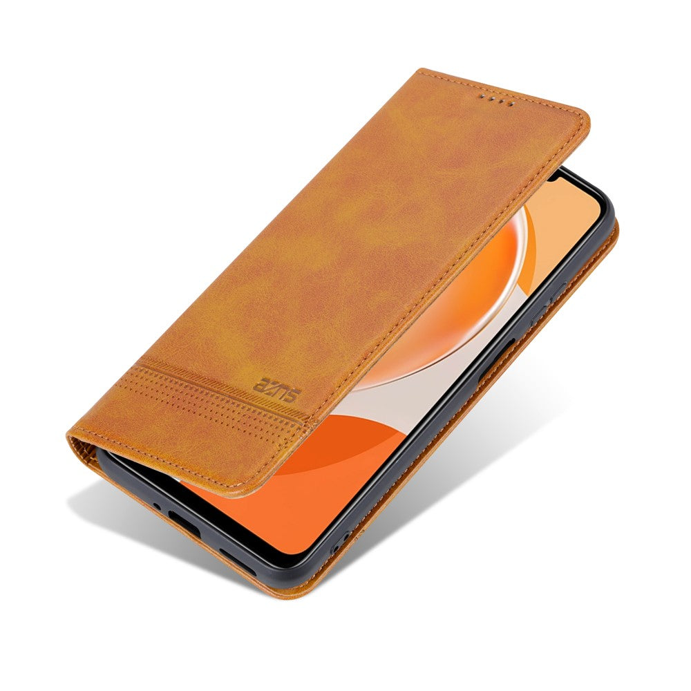 AZNS For Huawei Enjoy 60X Magnetic Closing Anti-Scratch PU Leather Phone Case Flip Wallet Stand Cover