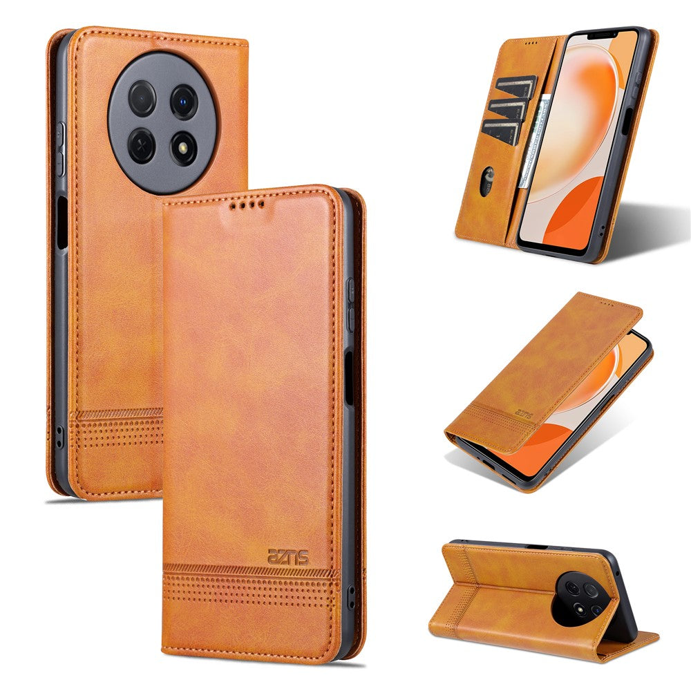 AZNS For Huawei Enjoy 60X Magnetic Closing Anti-Scratch PU Leather Phone Case Flip Wallet Stand Cover