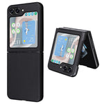 Til Samsung Galaxy Z Flip5 5G telefoncover med kulfibertekstur, PU-læder + PC beskyttelsescover