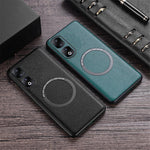 Til Honor 90 Pro PU læderbelagt TPU-cover Magnetisk telefoncover Magnetisk cover