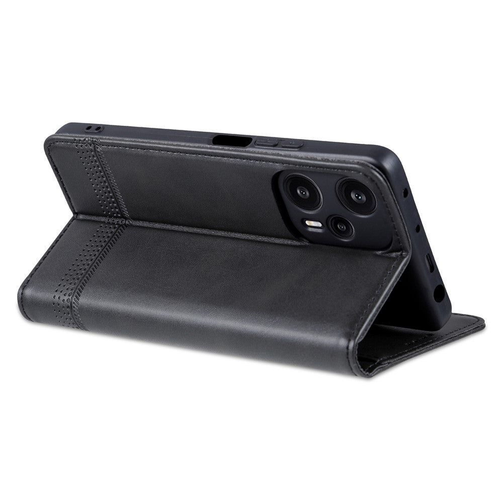 AZNS For Xiaomi Redmi Note 12 Turbo / Poco F5 5G Wallet Phone Case PU Leather Anti-drop Stand Cover