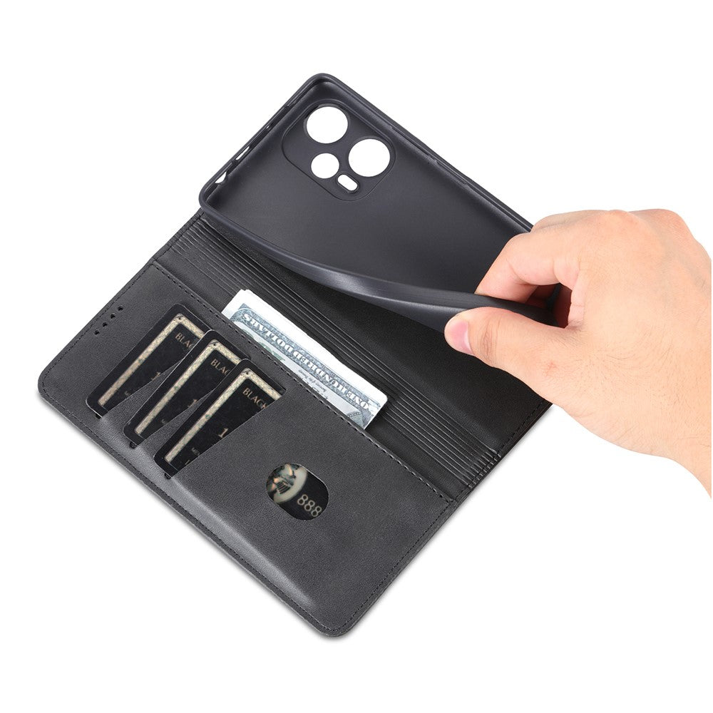AZNS For Xiaomi Redmi Note 12 Turbo / Poco F5 5G Wallet Phone Case PU Leather Anti-drop Stand Cover