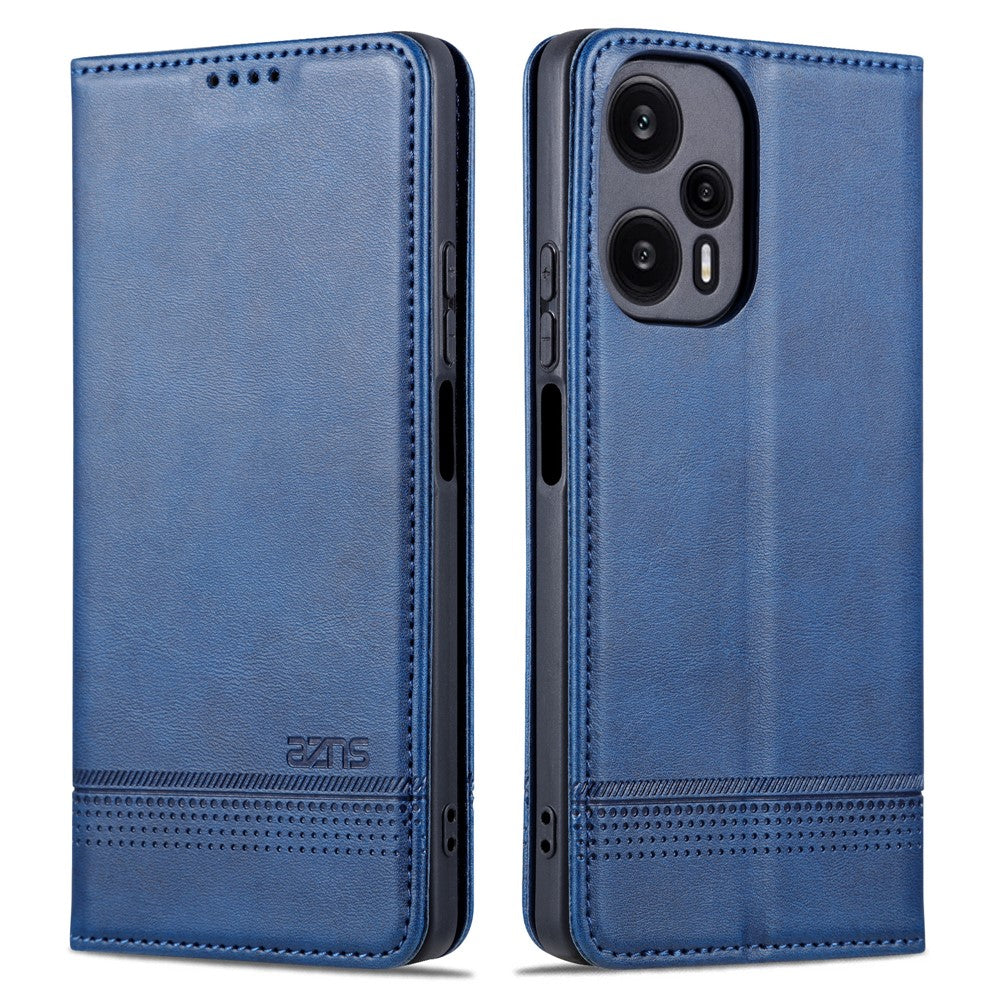 AZNS För Xiaomi Redmi Note 12 Turbo / Poco F5 5G Plånboksfodral i PU-läder med stativ och fallskydd