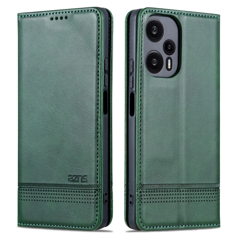 AZNS För Xiaomi Redmi Note 12 Turbo / Poco F5 5G Plånboksfodral i PU-läder med stativ och fallskydd