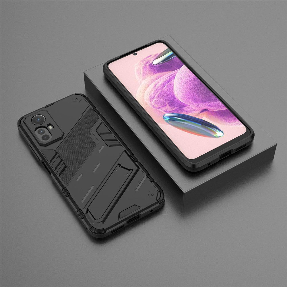 Xiaomi Redmi Note 12S 4G Stödjande Fallskyddande PC + TPU Stötsäkert mobilskal