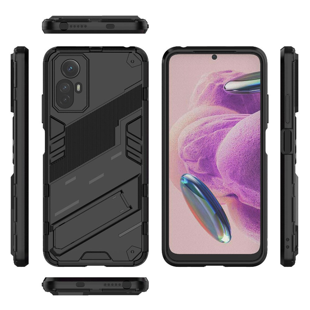 Xiaomi Redmi Note 12S 4G Stödjande Fallskyddande PC + TPU Stötsäkert mobilskal