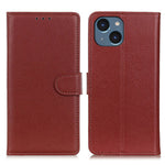 For iPhone 15 Anti-Scratch Litchi Texture Phone Case Wallet Stand PU Leather Protective Shell
