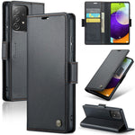 For Samsung Galaxy A52 4G / A52s 5G / A52 5G Leather Case CASEME 023 RFID Blocking 3 Card Slot Mobile Cover