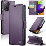 For Samsung Galaxy A52 4G / A52s 5G / A52 5G Leather Case CASEME 023 RFID Blocking 3 Card Slot Mobile Cover