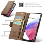 For Samsung Galaxy A53 5G Leather Case CASEME 023 RFID Blocking 3 Card Slot Mobile Cover