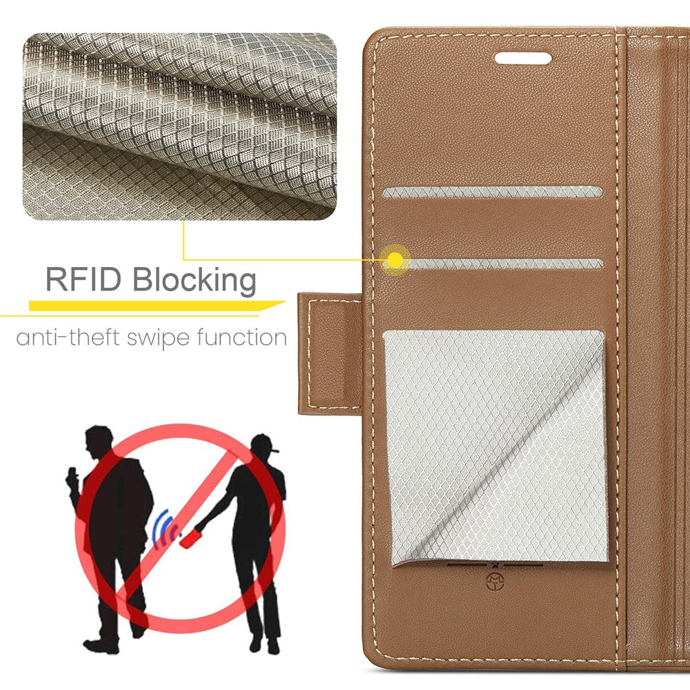 For Samsung Galaxy A53 5G Leather Case CASEME 023 RFID Blocking 3 Card Slot Mobile Cover