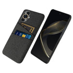 Dual Card Holder Phone Case for Huawei nova 11 / nova 12s 4G / nova 12 Lite 4G , PC + Cloth Protective Phone Cover