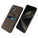 Dual Card Holder Phone Case for Huawei nova 11 / nova 12s 4G / nova 12 Lite 4G , PC + Cloth Protective Phone Cover