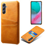 For Samsung Galaxy M54 5G / F54 5G Dual Card Slots Phone Case PU Leather Coated Hard PC Back Cover