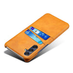 For Samsung Galaxy M54 5G / F54 5G Dual Card Slots Phone Case PU Leather Coated Hard PC Back Cover