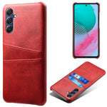 For Samsung Galaxy M54 5G / F54 5G Dual Card Slots Phone Case PU Leather Coated Hard PC Back Cover
