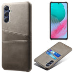 For Samsung Galaxy M54 5G / F54 5G Dual Card Slots Phone Case PU Leather Coated Hard PC Back Cover